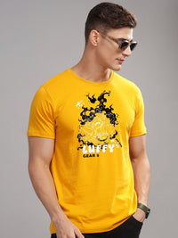ADRO Men Printed Applique T-shirt