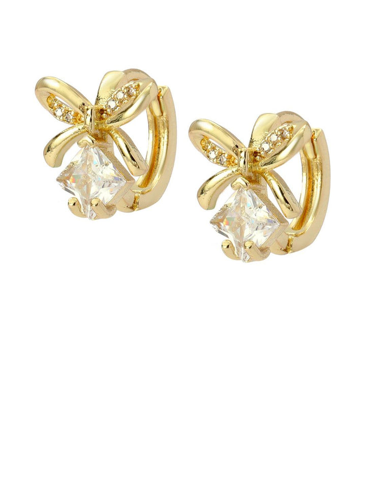 Anting-anting Studs Studs Batu Berbuatan Kontemporari Salty Gold