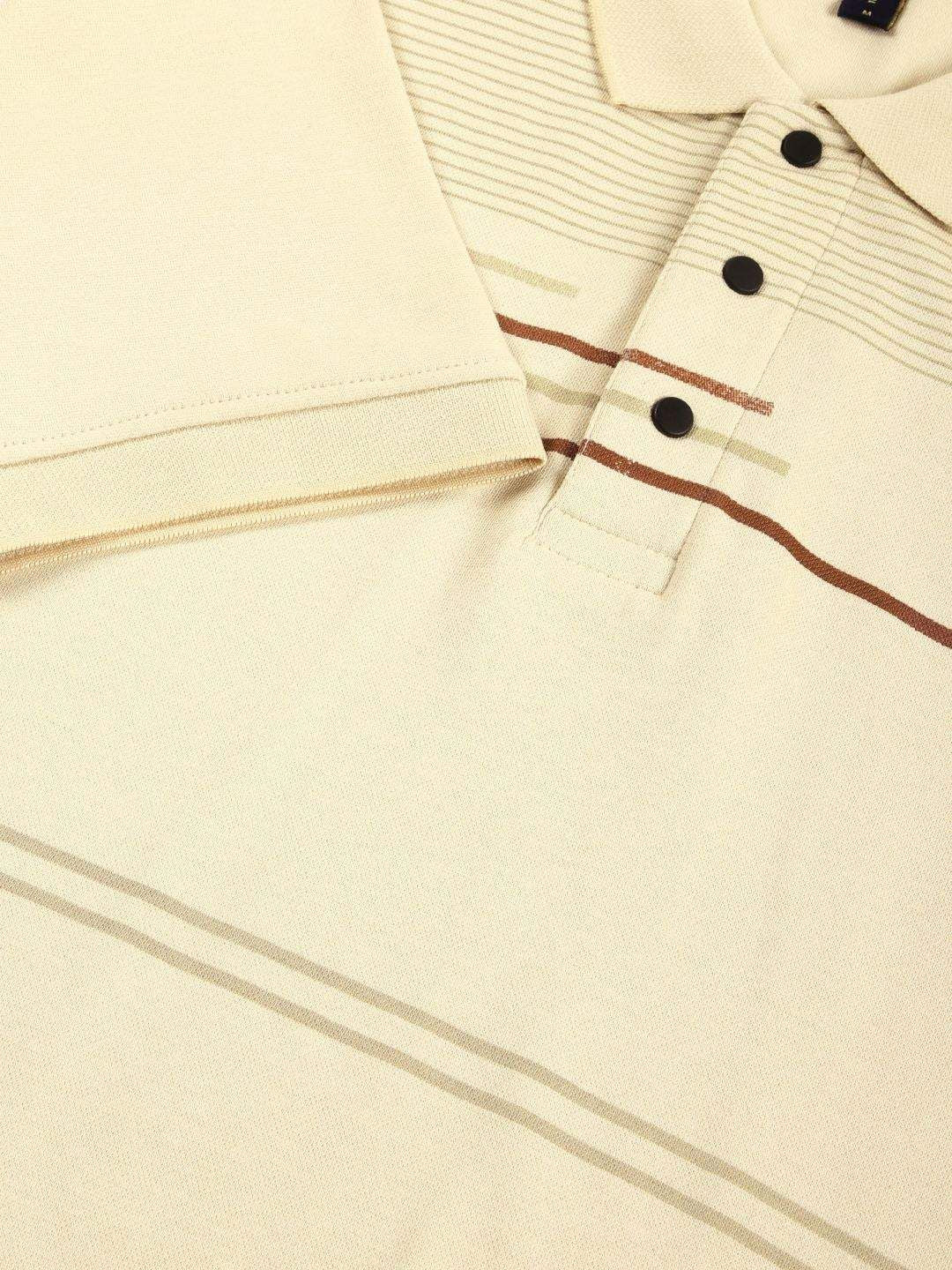 Thomas Scott Men Striped Polo Collar Cotton T-shirt