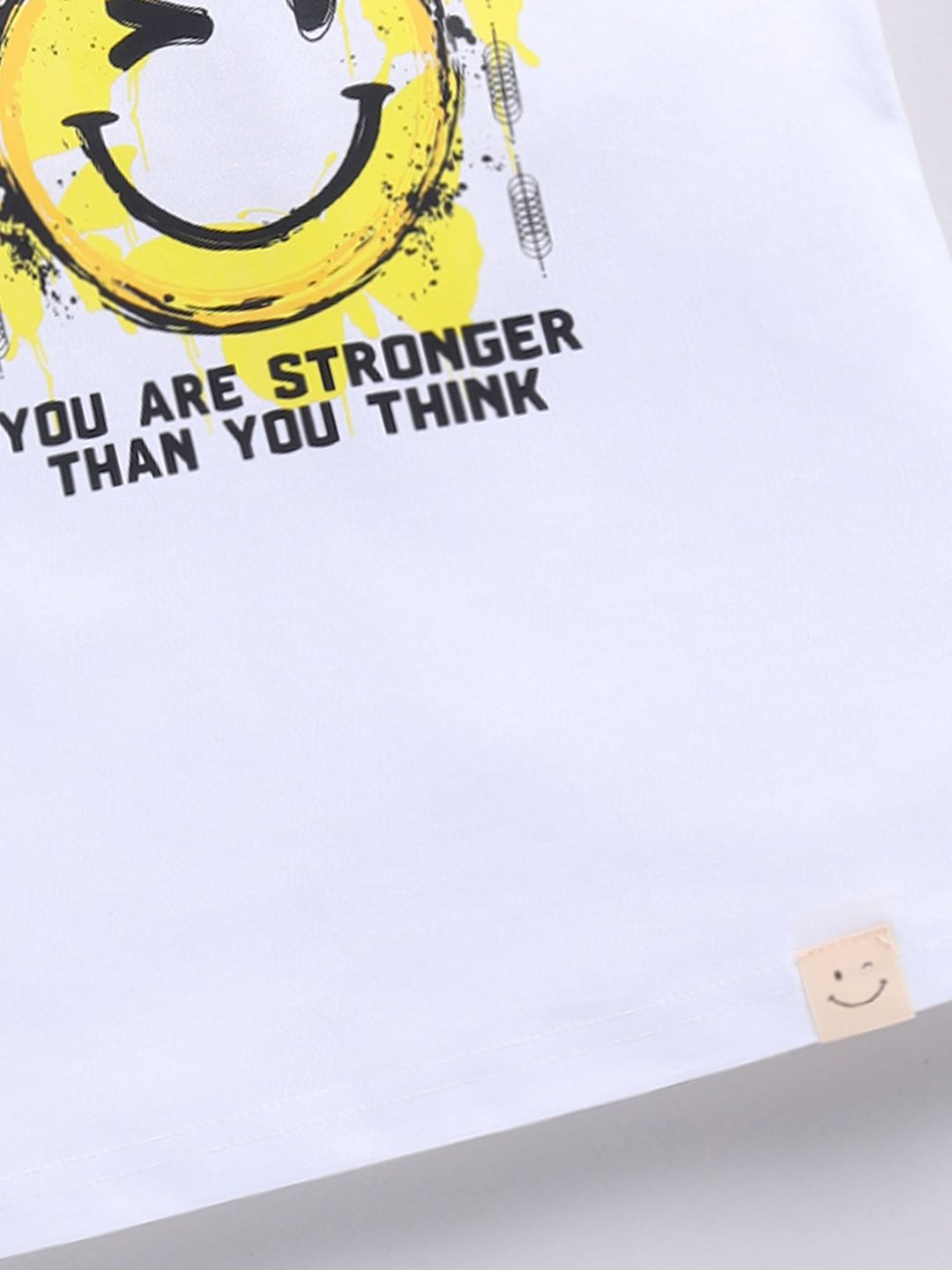 Happy Faces Boys Pure Cotton Typography & Graphic Printed T-shirt