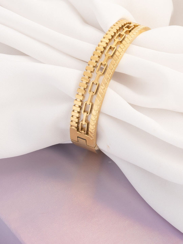 VOGUE PANASH Women Brass Gold-Plated Bangle-Style Bracelet
