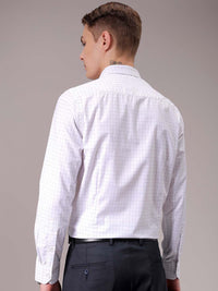 The Indian Garage Co. X Luxe Men Spread Collar Micro Checked Slim Fit Formal Shirt