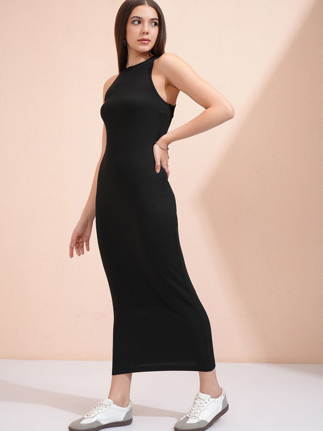 Basics By Tokyo Talkies Bodycon Midi Dress