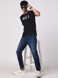 ADRO Lelaki Pek 3 Bercetak T-shirt