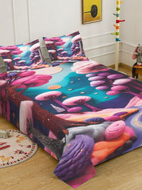 Kartun Klotthe Bercetak 400 TC Cadar Katil King 7D Double Dengan 2 Sarung Bantal-2.50m x 2.25m