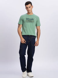ADRO Men Typography Printed Round Neck Cotton T-shirt