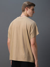 Bewakoof Men Graphic Printed Round Neck Pure Cotton Oversized T-shirt