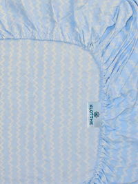 KLOTTHE Biru & Kuning Bercetak 300 TC Cadar Single Dengan Sarung Bantal-2.5 m x 2.25 m