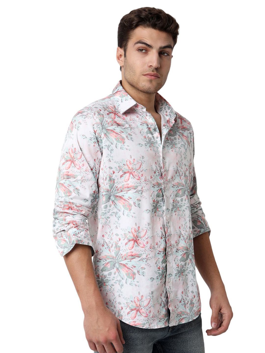 SPYKAR Men Slim Fit Floral Opaque Printed Casual Shirt