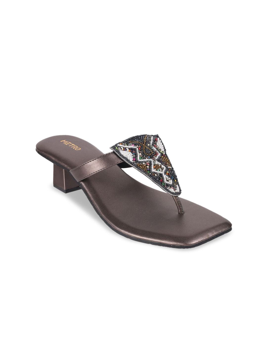 Metro Women Open Back Block Sandals