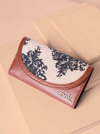 Zouk Wanita Mughal Motif Kyra Flap Wallet