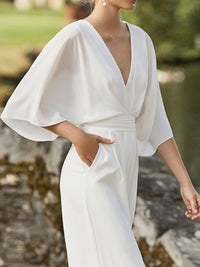 Semua Mengenai Anda Wanita V-Neck Jumpsuit