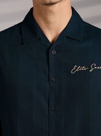 Eszett Elite Society Overized Boxy Fit Cuban Collar Cotton Shirt