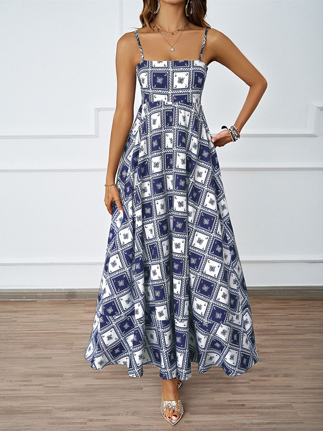 all about you Ethnic Motifs Print Maxi Dress