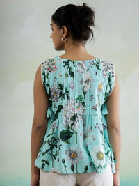 SANSKRUTIHOMES Women Floral Print Cotton Top