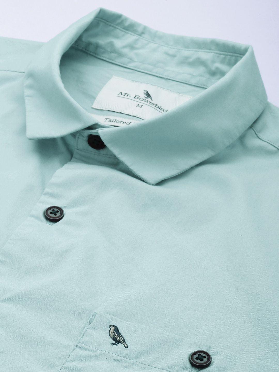 Mr Bowerbird Men Pure Cotton Tailored Fit Spread Collar Casual Shirt
