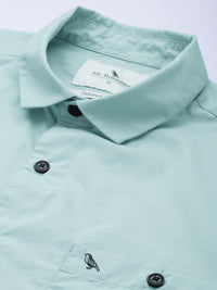 Mr Bowerbird Men Pure Cotton Tailored Fit Spread Collar Casual Shirt