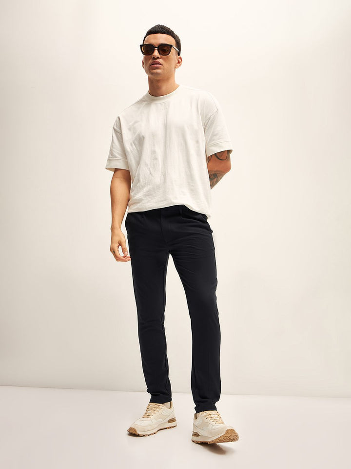 THE BEAR HOUSE Men Slim Fit Chinos Trousers