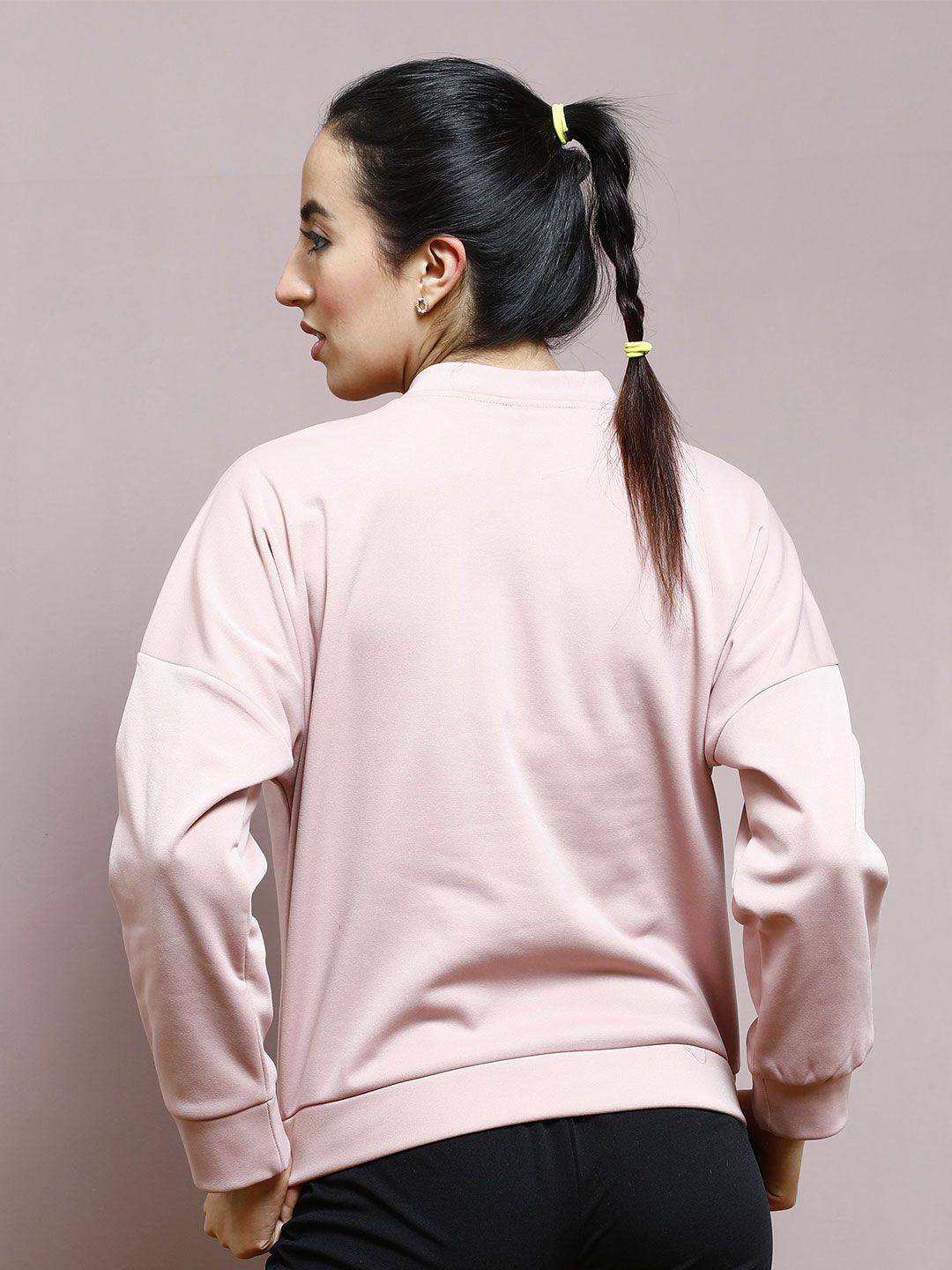 Athena Women Embroidered Round Neck Pullover Sweatshirt