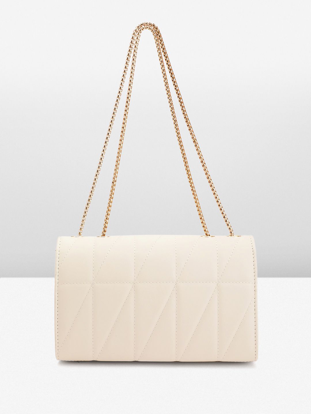 DressBerry Quilted Structured Sling Bag