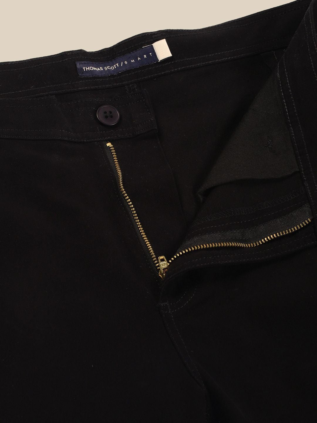 Thomas Scott Men Classic Slim Fit Easy Wash Cargos Trousers