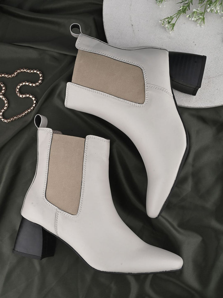 DressBerry Women Block-Heeled Chelsea Boots