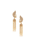 Anouk Gold Plated Cubic Zirconia Studded Dome Shaped Jhumkas