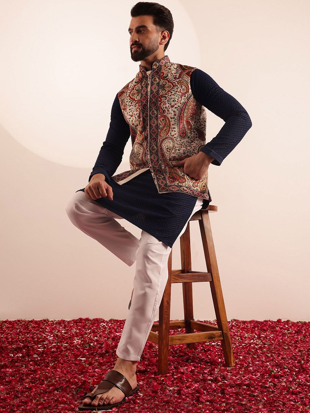 SOJANYA Paisley Printed Nehru Jaket