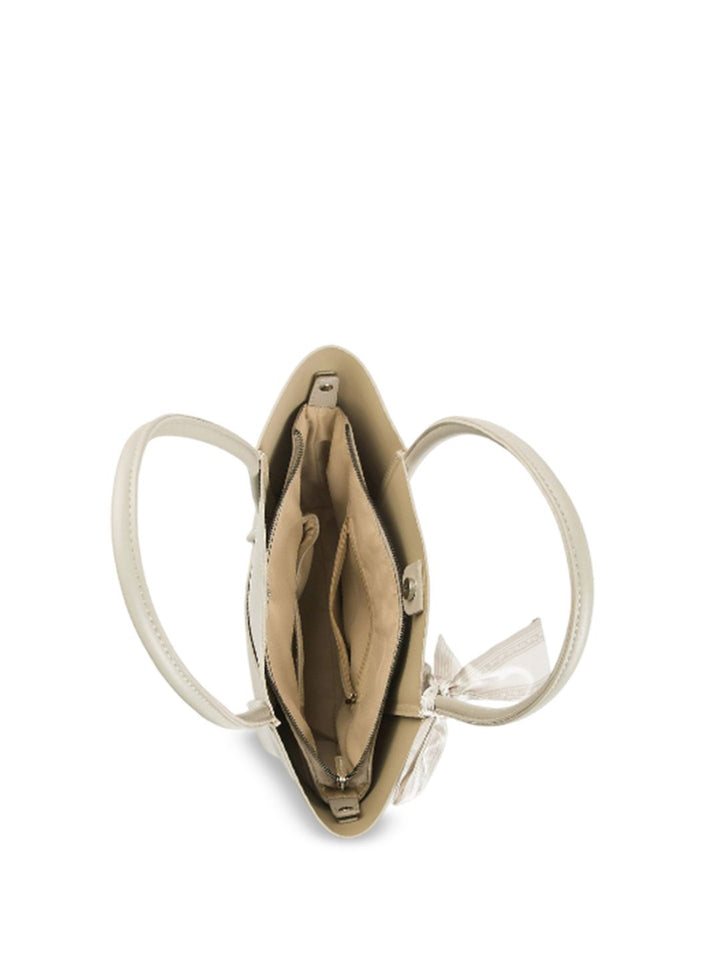 Lino Perros Women Textured Structured Shoulder Bag With Scarf