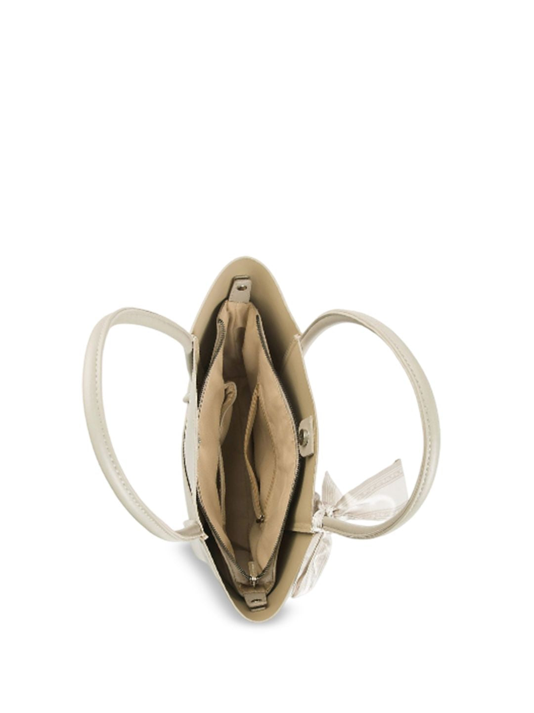 Lino Perros Women Textured Structured Shoulder Bag With Scarf