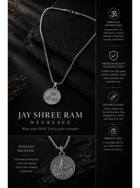PANASH Men Brass Silver-Plated Oxidised Necklace