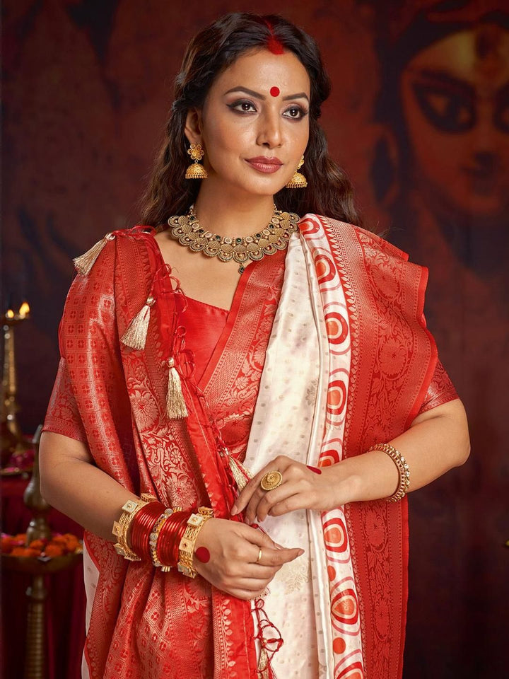 Saree mall Floral Satin Baluchari Sarees