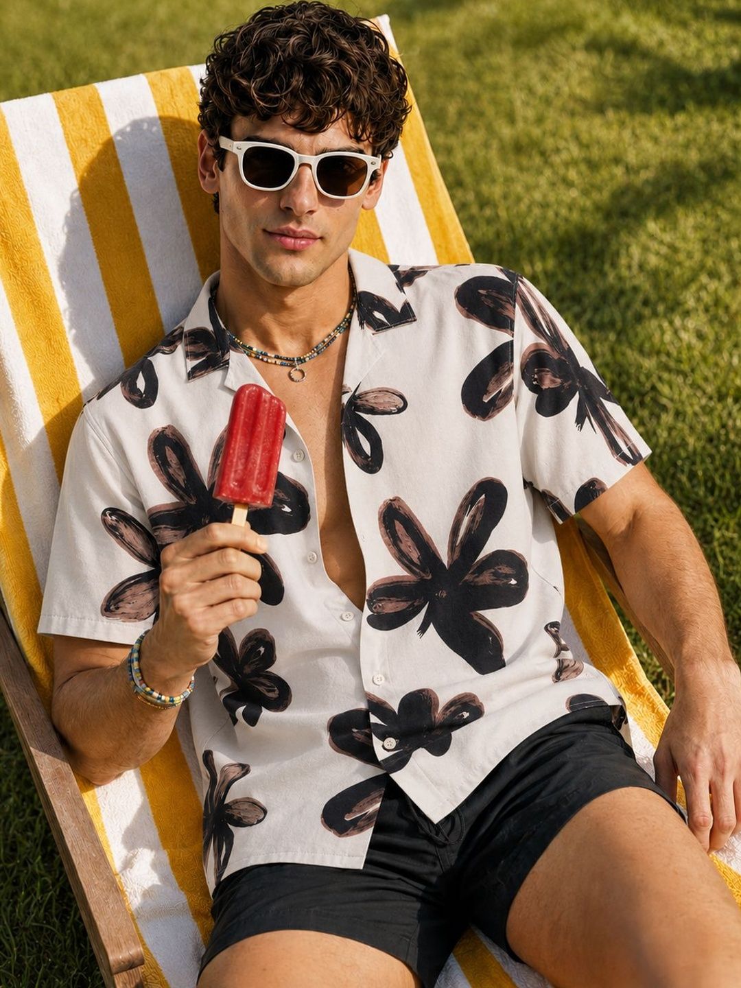 ADRO Men Relaxed Floral Printed Casual Shirt