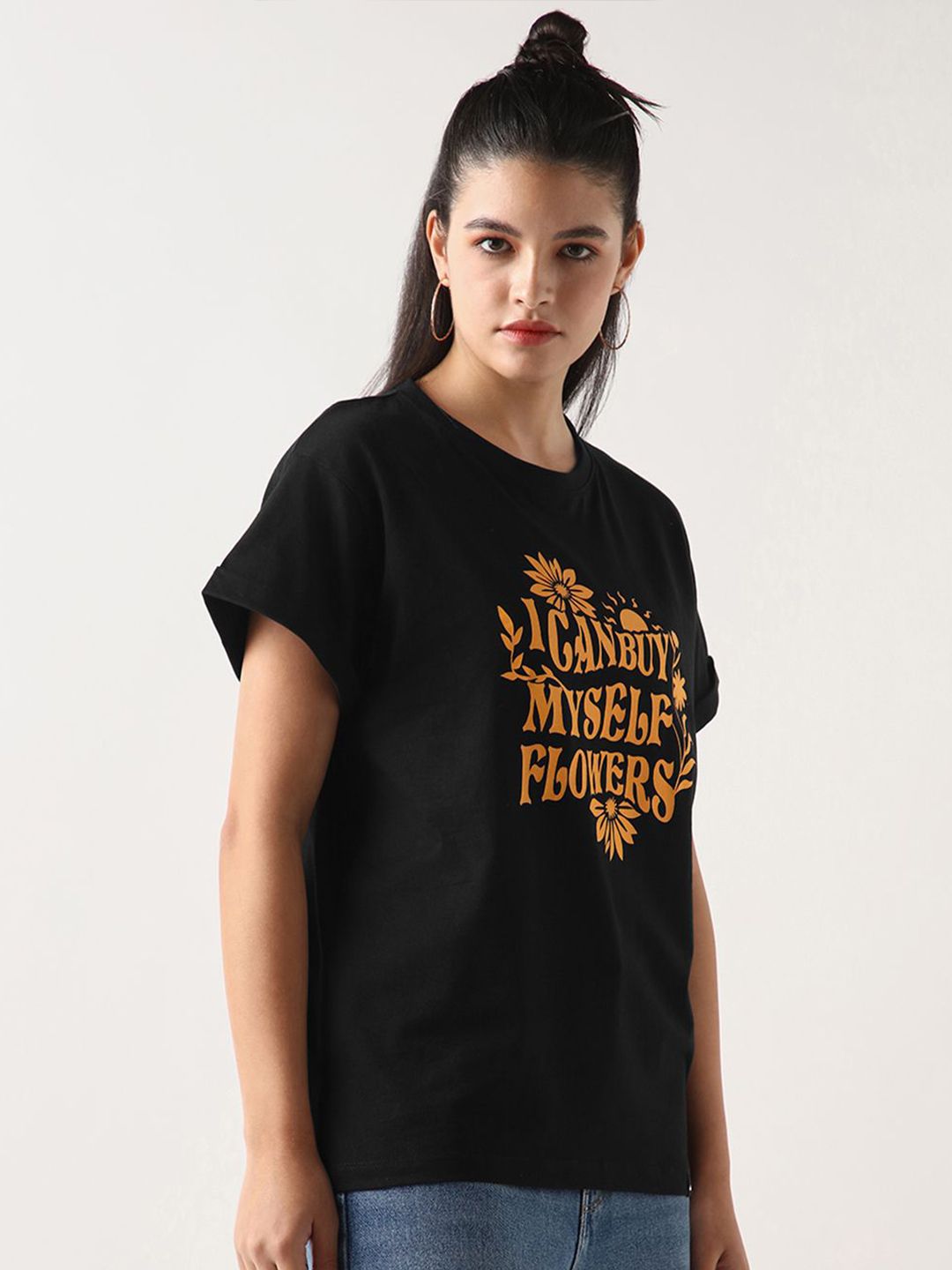 Bewakoof Typography Printed Pure Cotton T-shirt