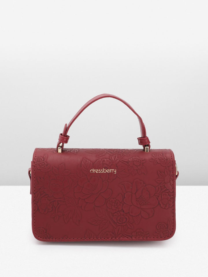 DressBerry Textured Structured Satchel