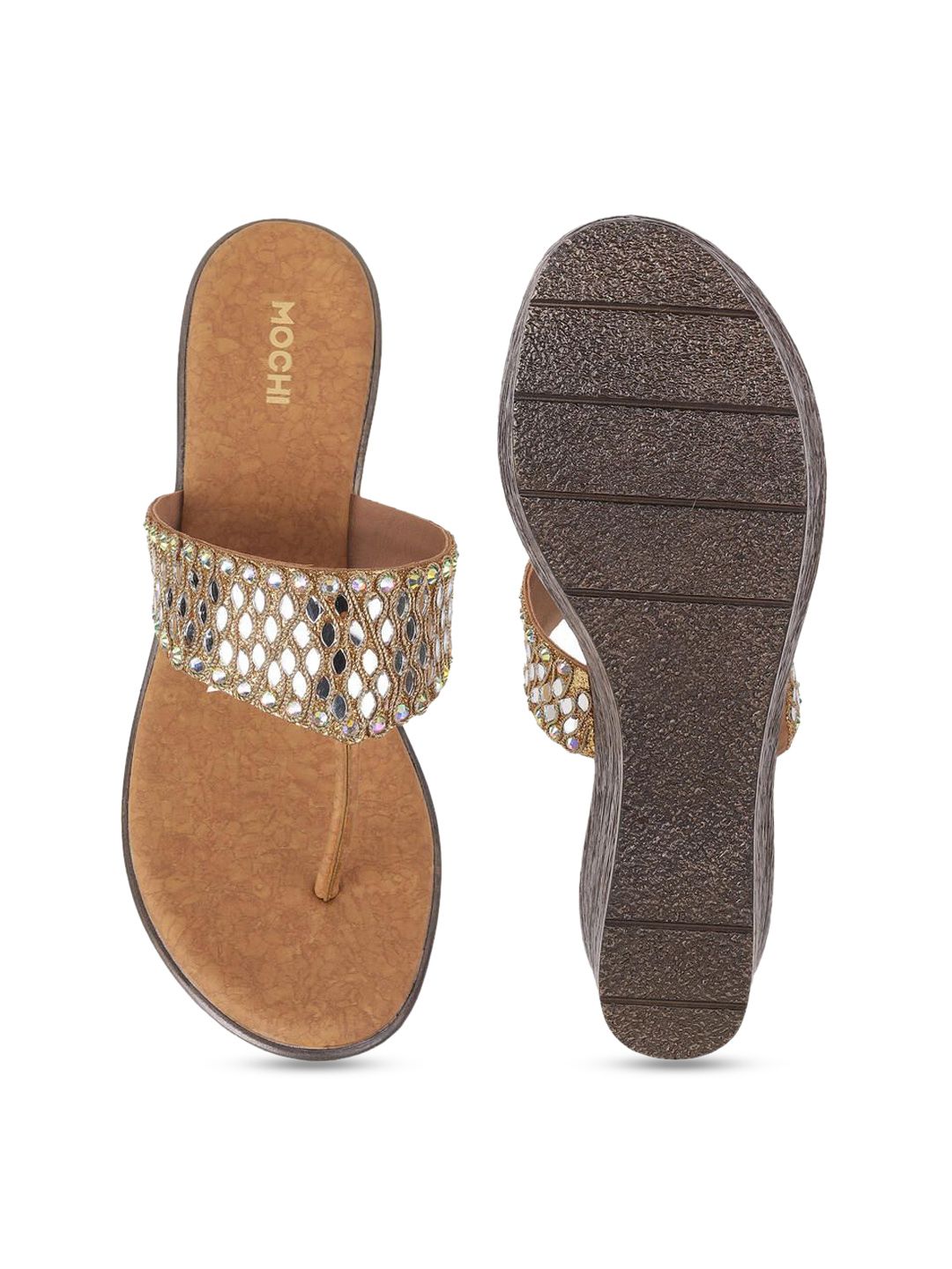 Mochi Embellished Wedge Sandals