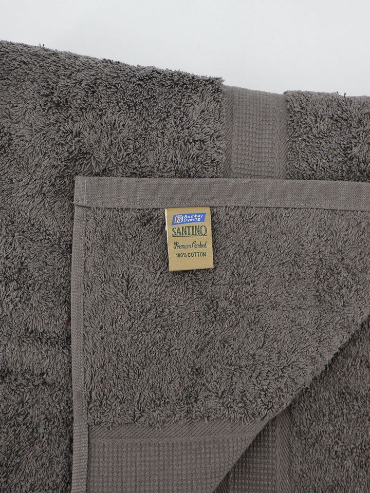 BOMBAY DYEING Grey 1 Cotton 550 GSM Bath Towel
