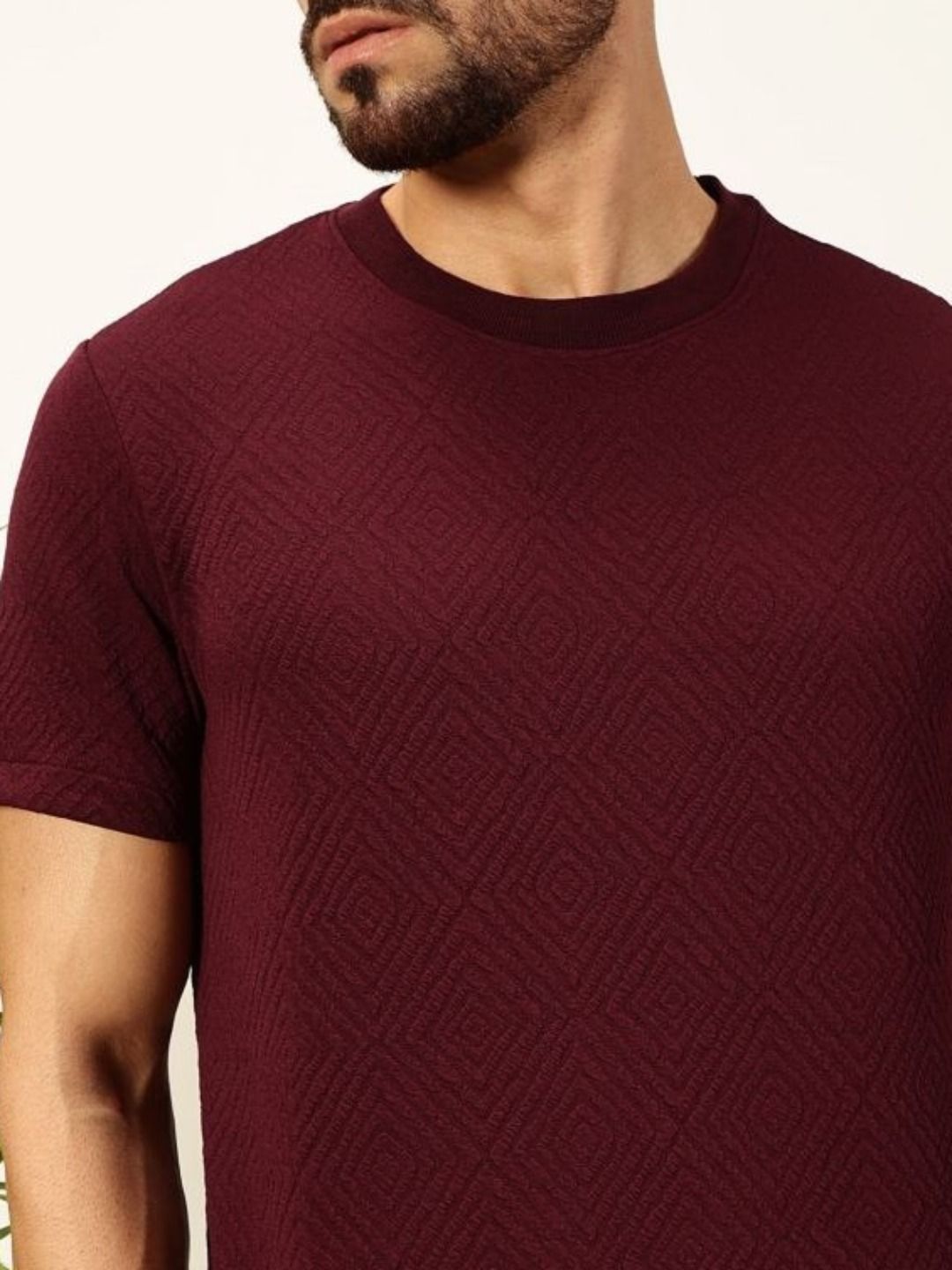 Thomas Scott Men Anti Odour Solid Round Neck T-Shirt