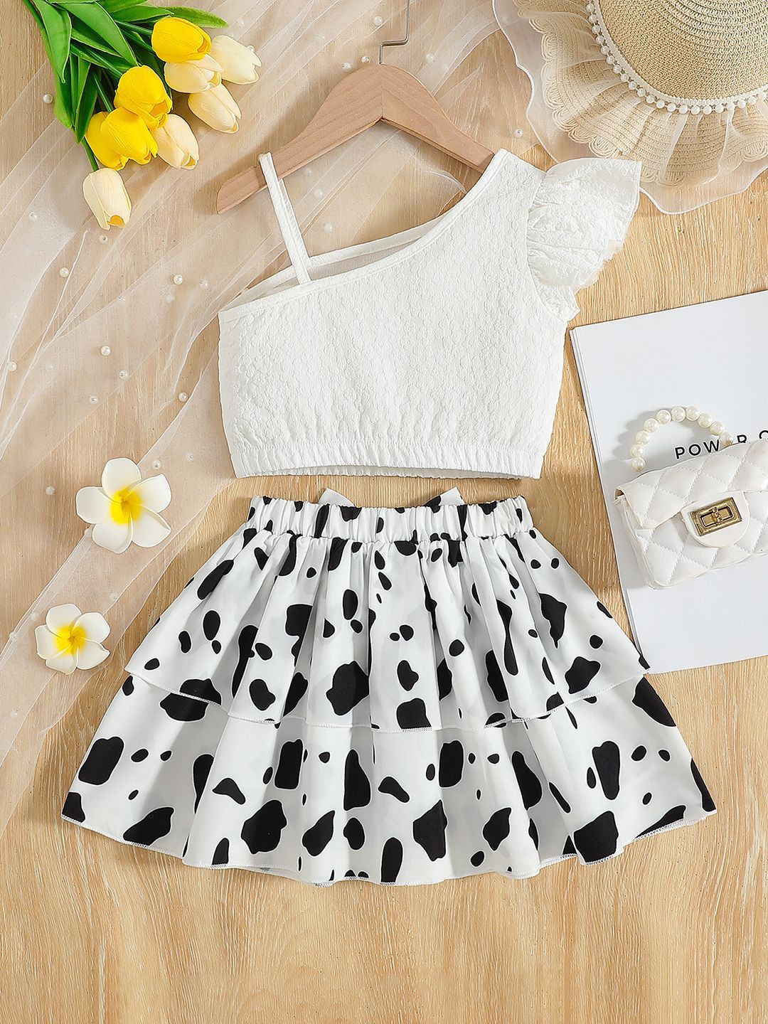 YK Girls Top with Skirt