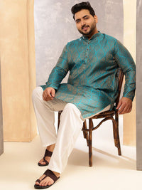 SOJANYA PLUS Men Ethnic Motifs Woven Design Kurta with Pyjama