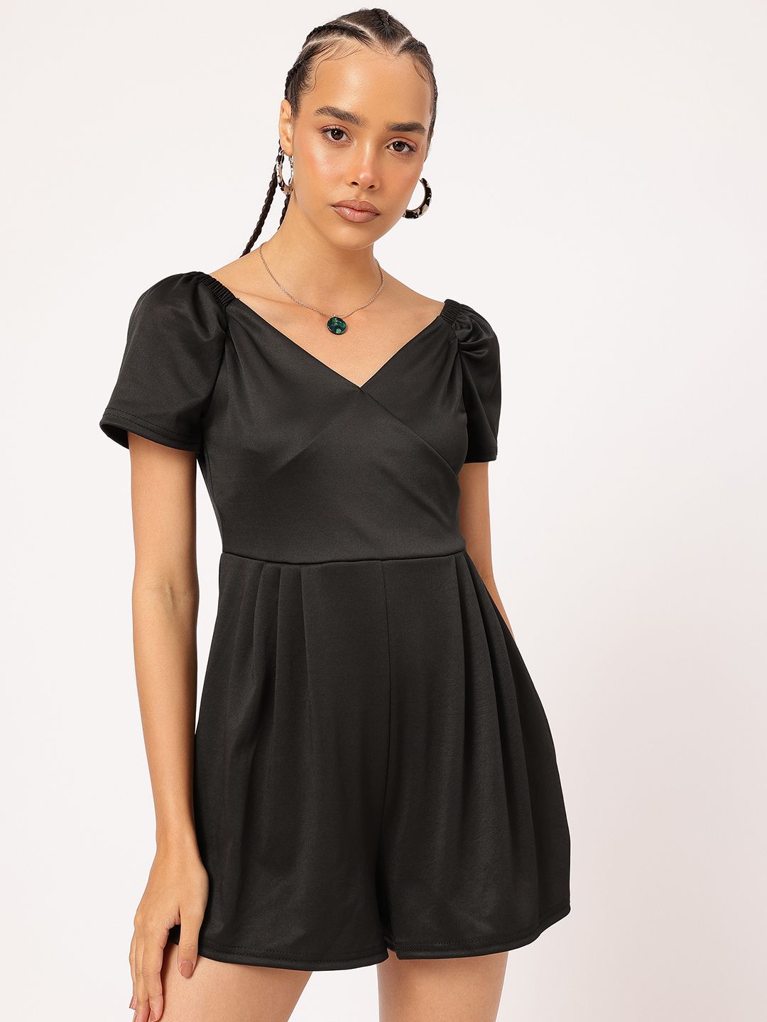 DressBerry V-Neck Basic Playsuit