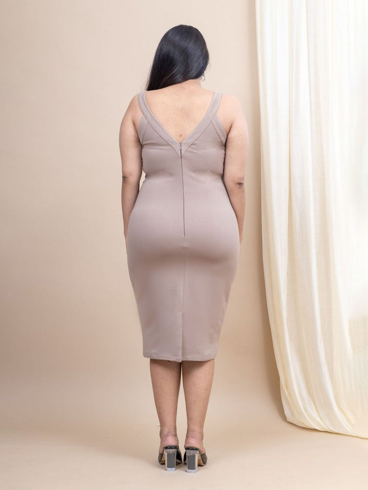 Mamicha Women V-Neck Bodycon Dress