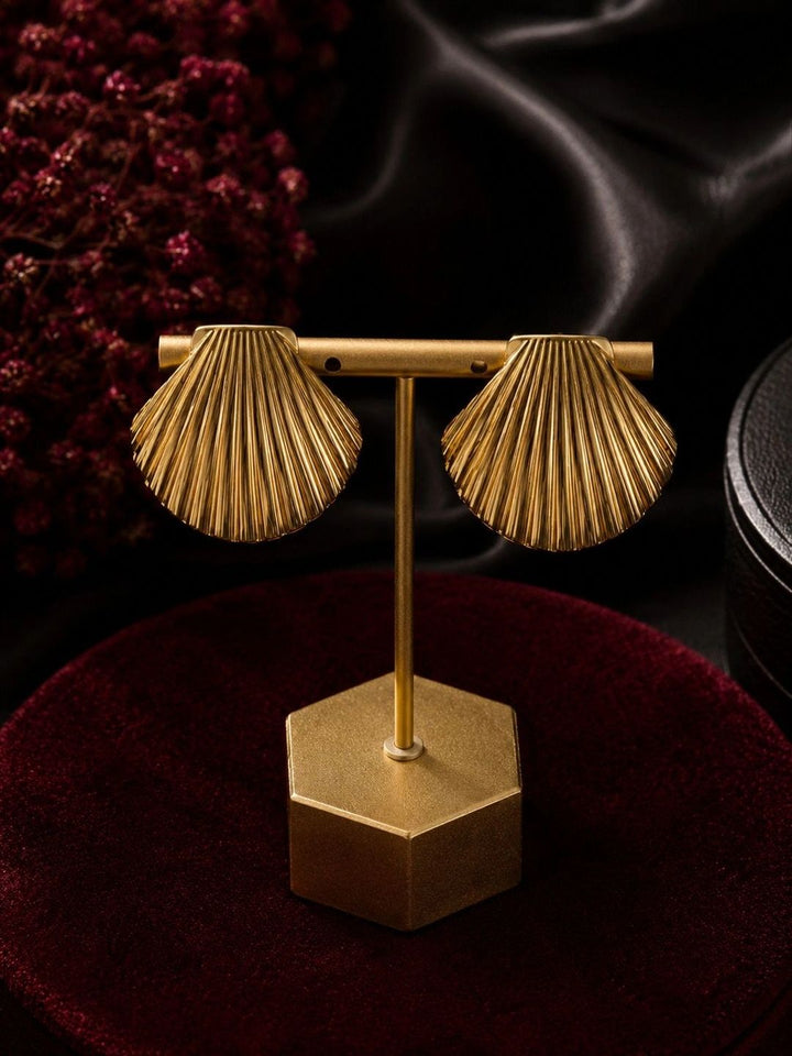 PANASH Gold-Plated Quirky Studs Earrings