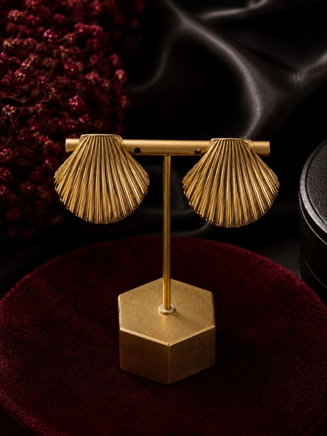 PANASH Gold-Plated Quirky Studs Earrings