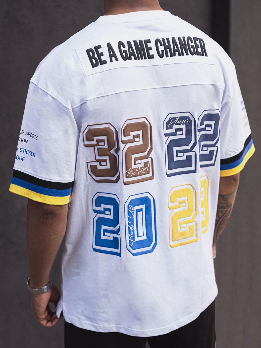 Powerlook Men Typography Printed Round Neck Cotton Oversized T-shirt