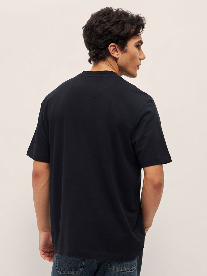THE BEAR HOUSE Men Graphic Printed Round Neck Cotton Oversized T-shirt