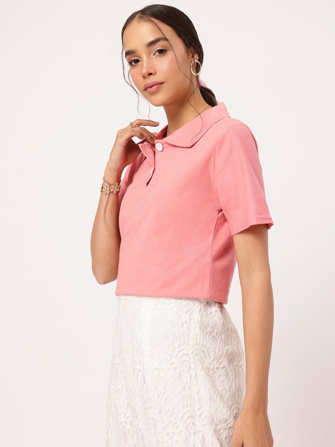 DressBerry Pastel Perfection Polo Neck T-shirt