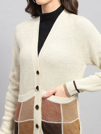Monte Carlo Women Ribbed Woolen Cardigan