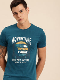 Being Human Pure Cotton Typography Printed T-shirt