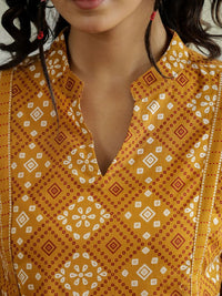 Sanskrutihomes wanita motif etnik dicetak kapas atas